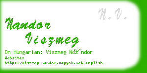 nandor viszmeg business card